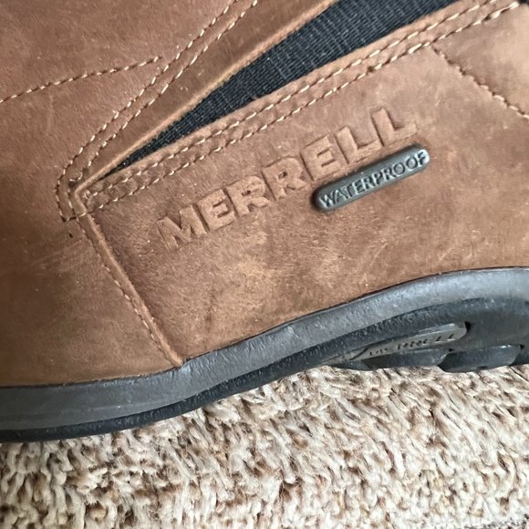 Merrell Men\'s Brown Jungle Closed Toe Leather Mules. main image 6